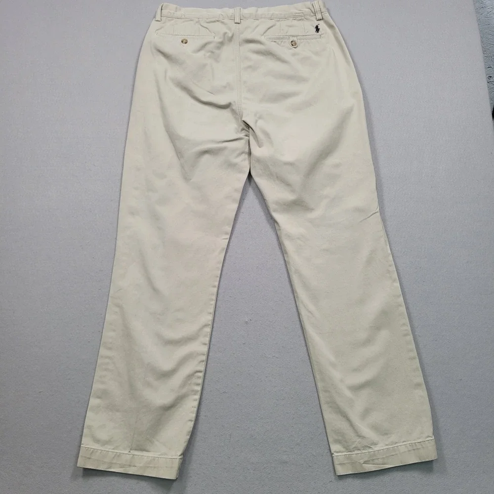 Polo Ralph Lauren Mens 34x32 Tan Classic‎ Fit Chino Pants Khaki Cotton